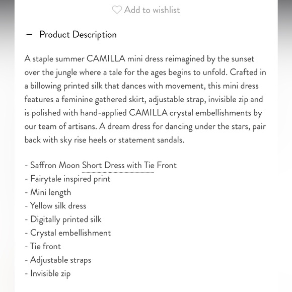 Camila size S saffron mini dress - Picture 7 of 7